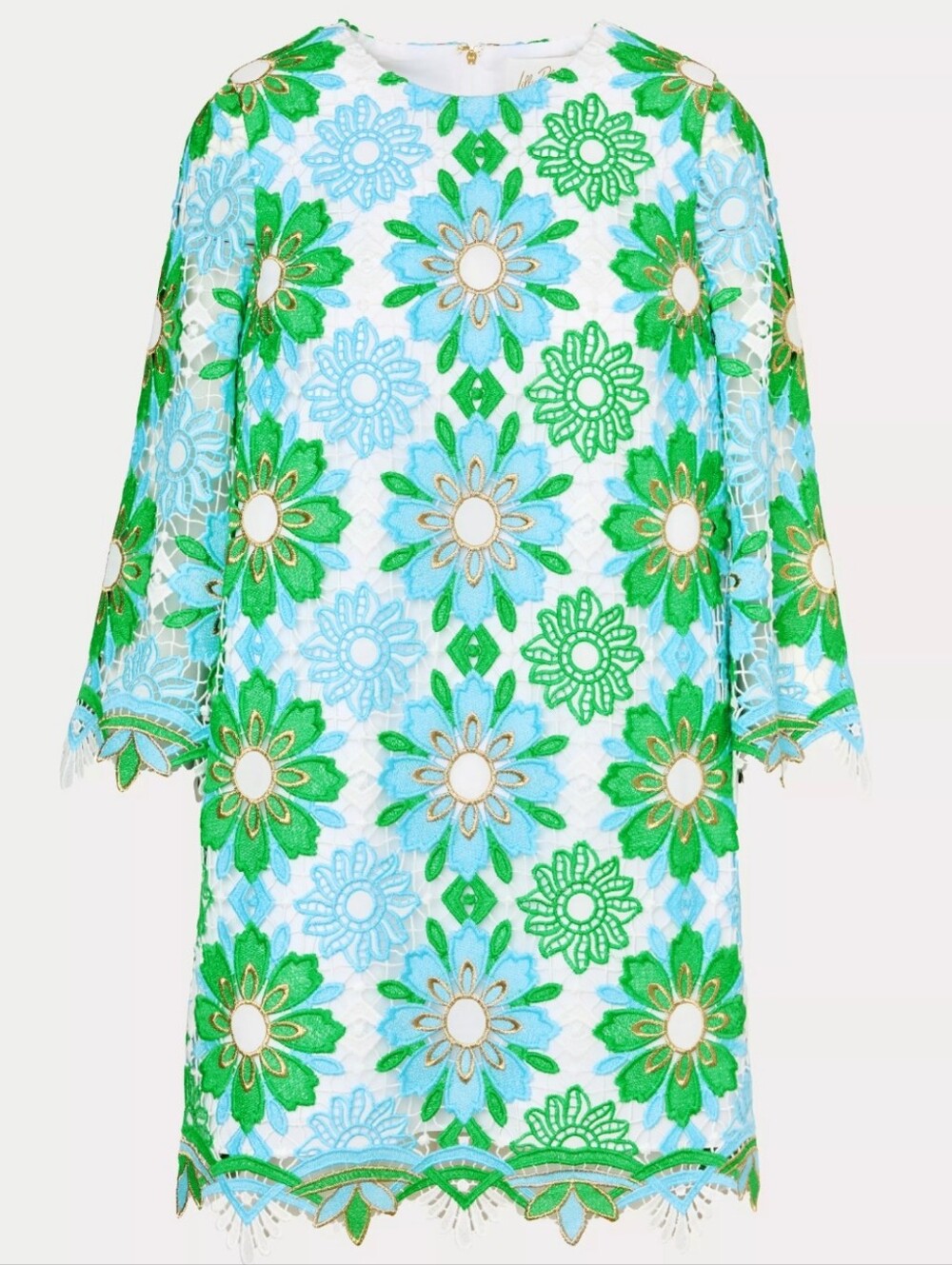 NWT Lilly Pulitzer Jouri 3/4 Sleeve Lace Dress Putting Green Sunshine Tile Lace - Picture 6 of 14